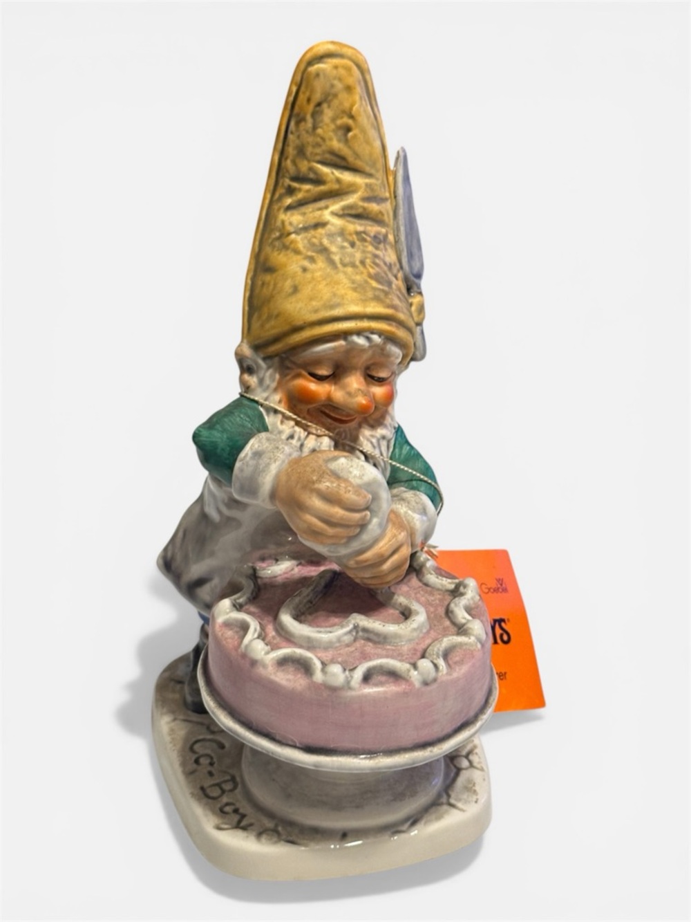 Goebel Vintage 1972 Co-Boy Gnome Figurine  "Candy the Confectioner Cake Baker (2